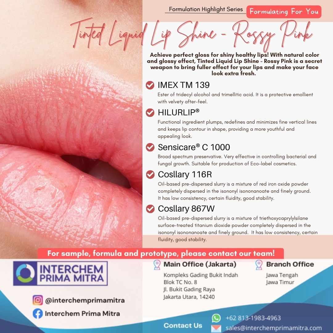 TINTED LIQUID LIP SHINE - ROSSY PINK