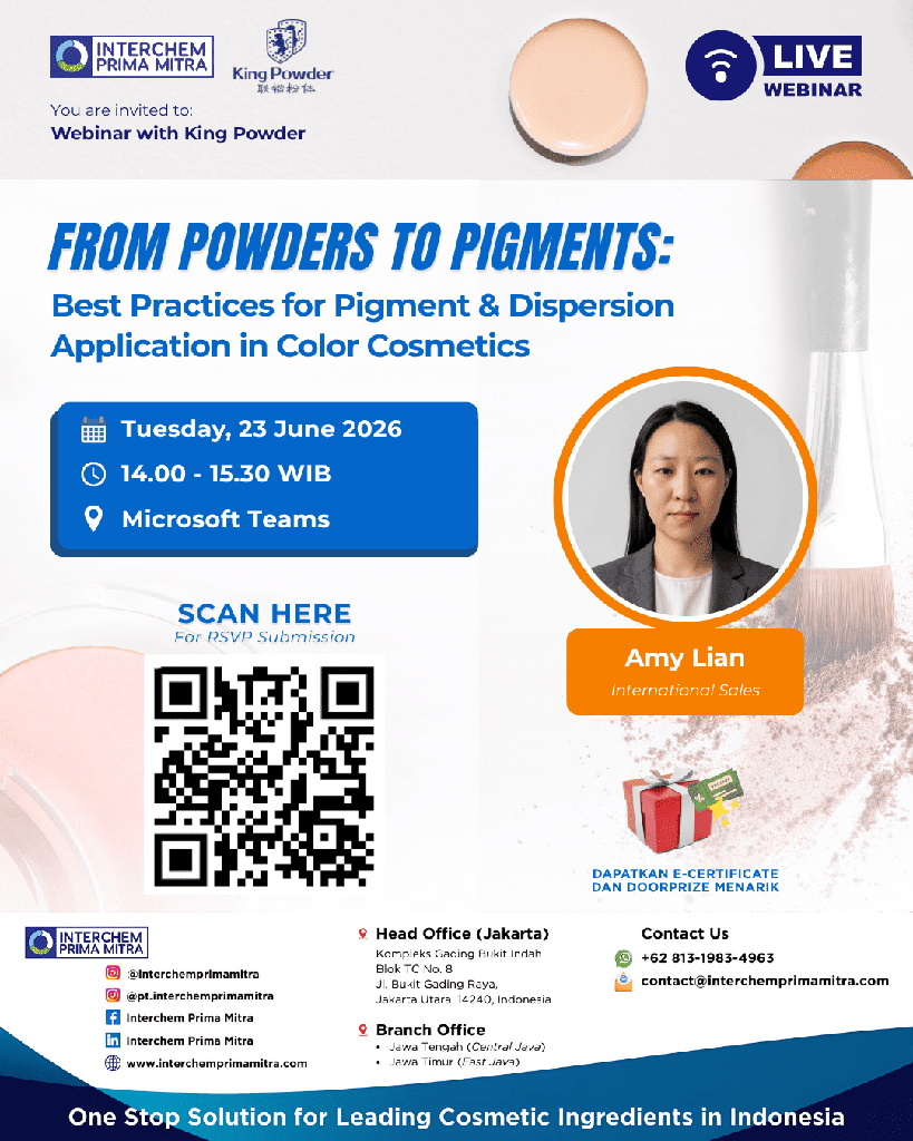 Webinar King Powder 2026 - From Powders to Pigments
